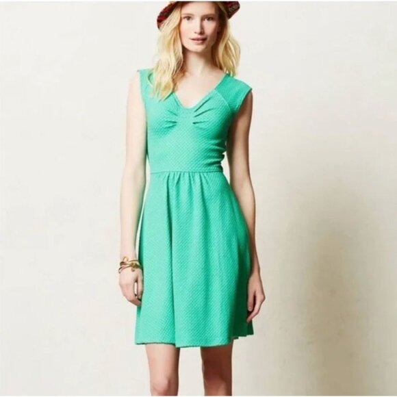Anthropologie Postmark Matilda Dress Green Cross Back Women's Size 6 Excellent v - Picture 2 of 9